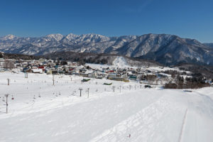 空から見るスキー場